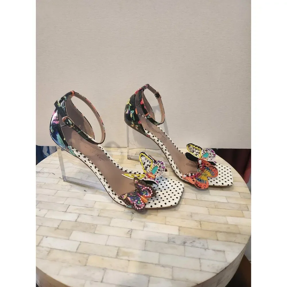 Betsy Johnson Markow colorful Butterfly wedges size 8.5